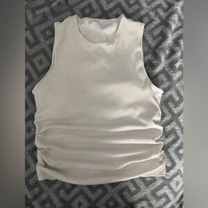ALO Yoga Ivory Ribbed Tank Top
